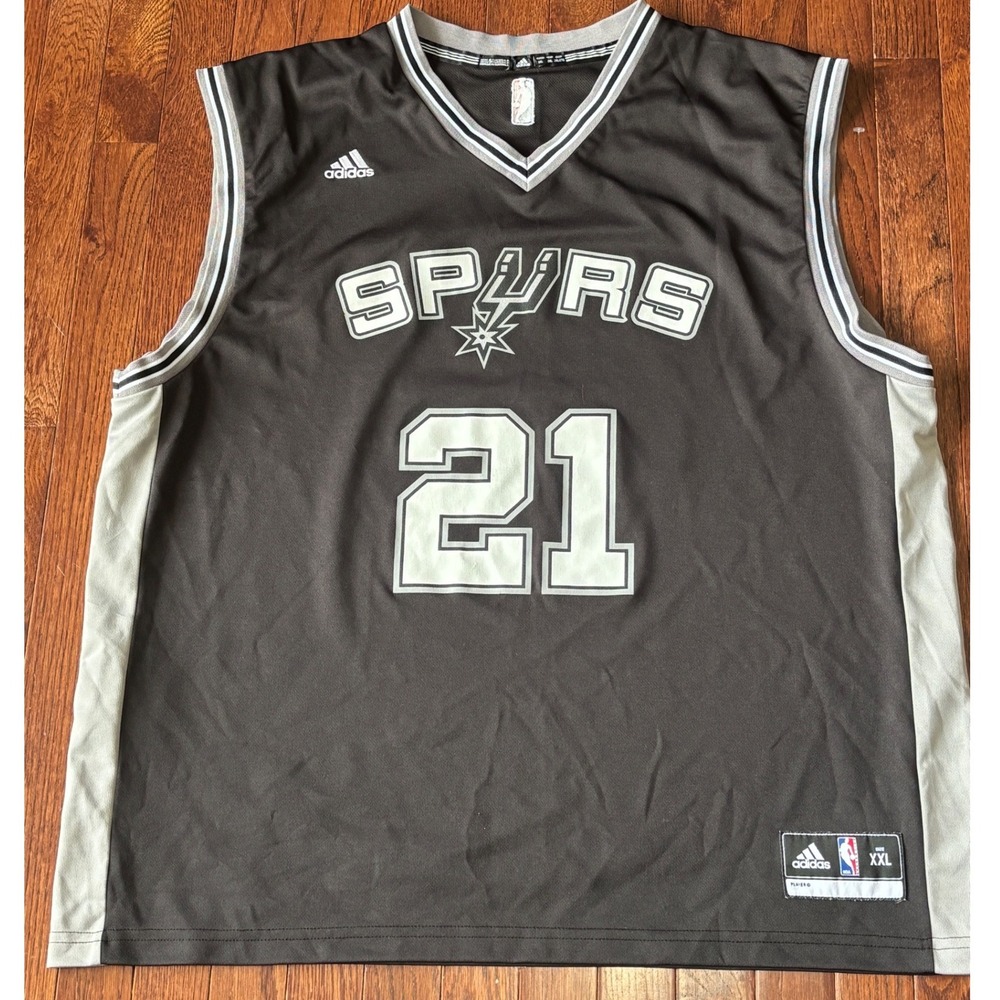 Adidas NBA San Antonio Spurs Tim Duncan 21 Jersey Black XXL